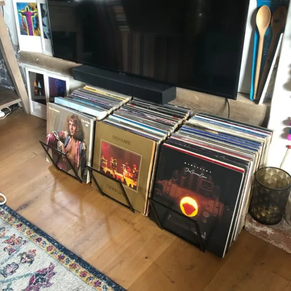 Vinyl Record Stand Display Flip Rack LP Storage