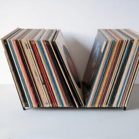 Vinyl Record Stand Display Flip Rack LP Storage